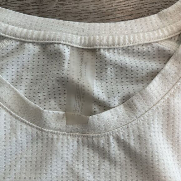 Outdoor Voices Think Fast Mesh T-Shirt Men’s Size Large White Outdoors Hiking - Picture 3 of 7